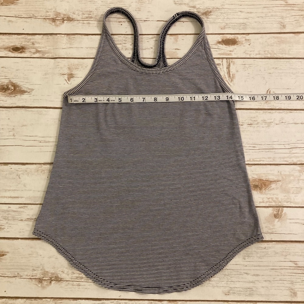 Lululemon Blue and White Striped Racerback Tank Small - Picture 2 of 9
